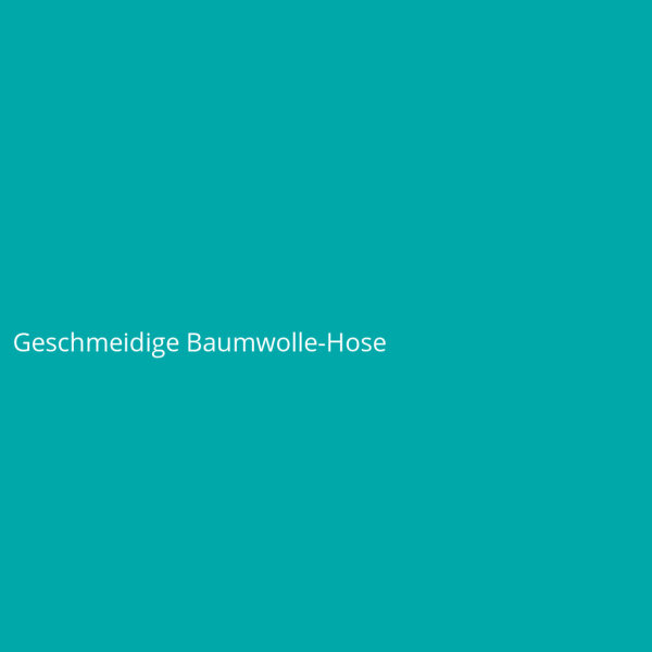 Geschmeidige Baumwolle-Hose